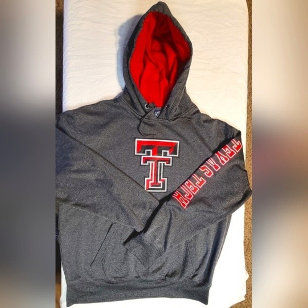 TexasTech Hoodie, Size XL, Red/Black Long Sleeves